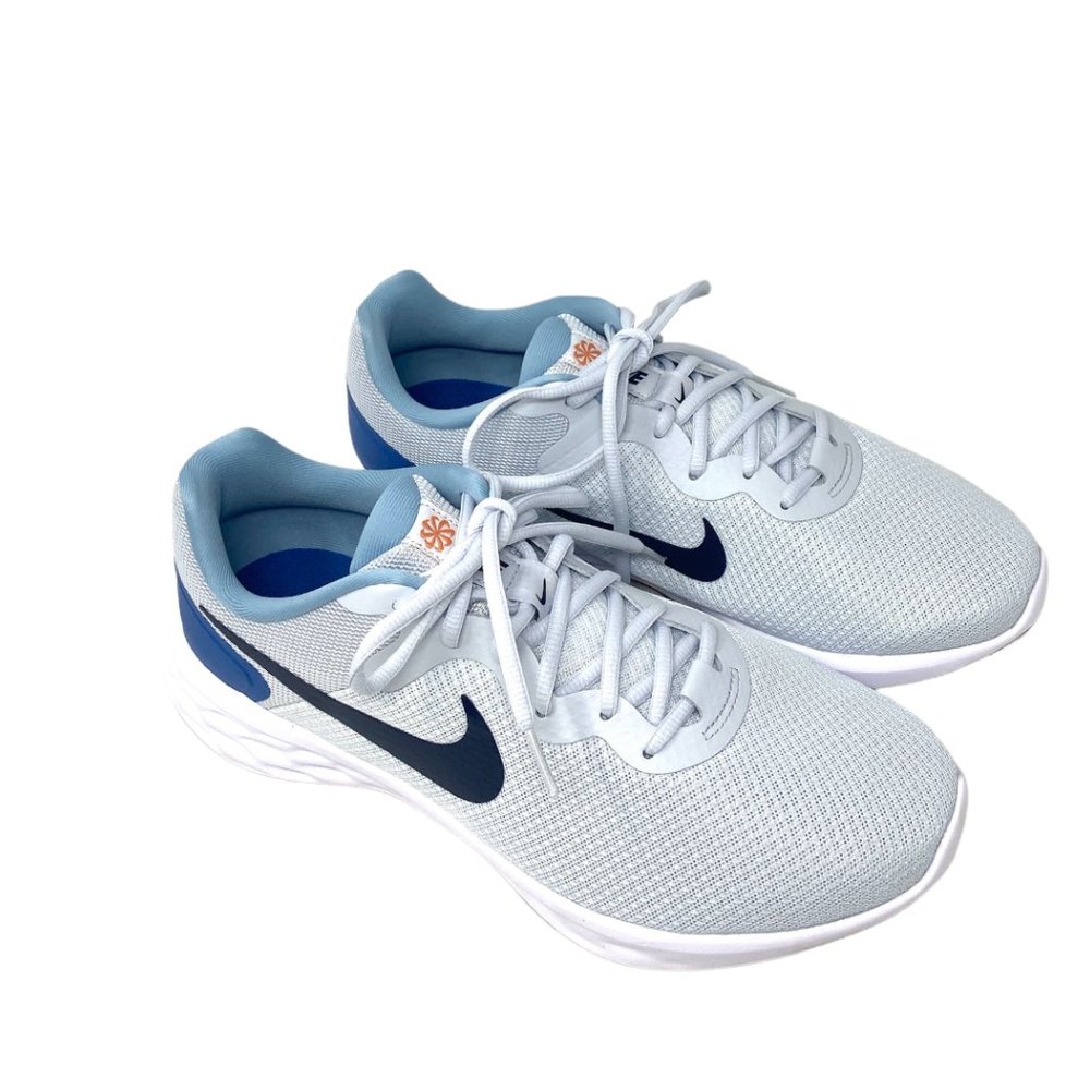 Nike Revolution 6 NN 4E Low Top Men Gray Blue Black Sneakers Mesh DD8475 009 - Picture 8 of 11